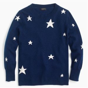 J.Crew 100% cashmere sweater in kaleidoscope Star print